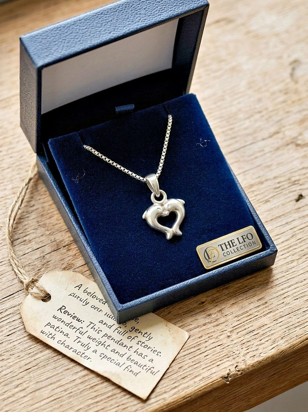 The LFO Collection Heart Pendant Necklace in Silver Like